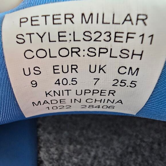 NEW Peter Millar Hyperlight Knit Sneakers Blue Lightweight Shoes Womens Golf 9 - Picture 7 of 8